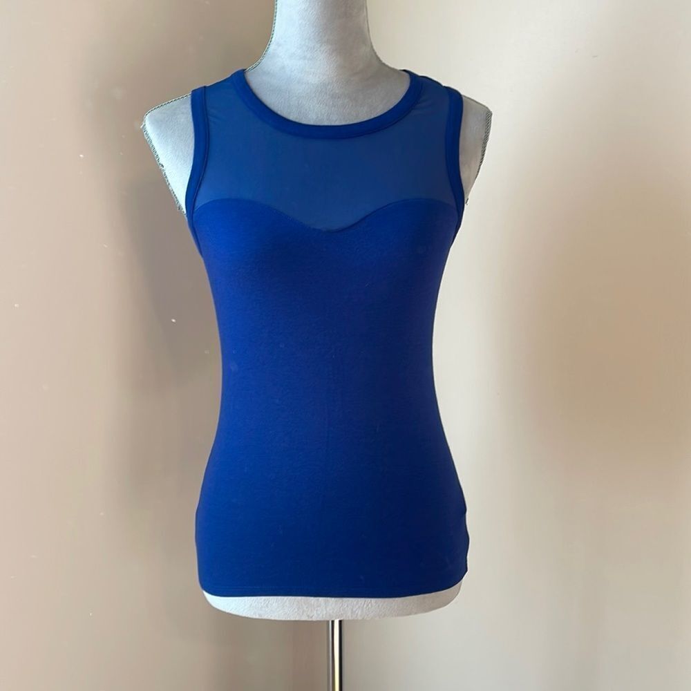 Blue sleeveless top